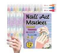 Marqueurs de vernis à ongles | 12 couleurs à séchage rapide - Marqueurs de peinture à ongles | pour filles, épouse, petite amie, fille, vacances, Noël, fête d'anniversaire, salon à domicile, débutant