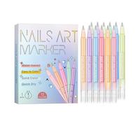 Marqueurs De Vernis À Ongles 12 Couleurs Imperméable Séchage Outil de