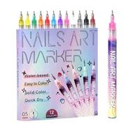 Marqueurs De Vernis À Ongles - 12 Pièces Sèchage Rapide Portable Accessoires Beauté - Stylos À Vernis Pour,pour Filles Femmes Adolescentes Salon Maison Fête Vacances Été Printemps