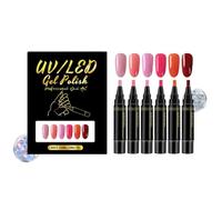 Marqueurs de Vernis à Ongles,6 Couleurs Séchage Rapide Accessoires de Manucure - Vernis Gel à Séchage Rapide | pour DIY Manucure Maison Débutants Femmes Hommes