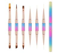Marqueurs de Vernis à Ongles 6 Pièces Double Pointe Portable Crayon