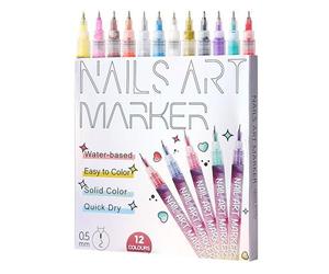 Marqueurs de Vernis à Ongles Pigmentation Intense à Pointe Fine | Marqueur Vernis pour Femmes Pour Maison, Salon, , Studio, Dessin, Femmes, Mères, Amies, Professionnels, Débutants