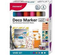 Marqueurs déco acryliques 6kol vivid MONAMI