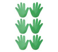 Marqueurs d'étage en forme de main ensemble de sports en PVC durable pour l'éducation préscolaire à la maternelle (Vert)