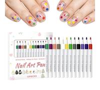 Marqueurs d'ongles,12 Couleurs de Stylos de Manucure Imperméables | Marqueurs pour Ongles à Séchage Rapide | Pour Femmes Femme Anniversaire Noël Maison Mariage