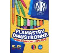 Marqueurs double face ASTRA révolutionnaires - 12 couleurs, 24 possibilités ! Idéal pour des projets créatifs et amusants pour les enfants et les adultes. Découvrez le pouvoir de l'imagination !