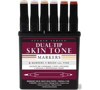 Marqueurs double-face Dual-Tip Peter Pauper Skin Tones 6 pcs.