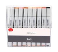 Marqueurs Double Pointe Couleurs Peau, Set Transparent 24 Couleurs, Pinceau Souple Pour Dessin et Peinture - Effet Naturel, Mélange Facile, Idéal pour Artistes et Créateurs (Couleurs génération 36)