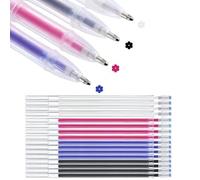 Marqueurs Effaçables à Chaud - 4 Couleurs Avec 20 Recharges, Marqueurs de Tissu Effaçables à Chaleur, Marqueur Interchangeables pour Quilting Couture et Tissus pour Projet de Couture Patchwork