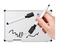 Marqueurs effaçables à sec avec gomme, marqueurs effaçables à sec, stylo pour tableau blanc pointe fine avec capuchon de gommes pour fournitures de bureau pour écoliers, , 2 pièces, tableau bla
