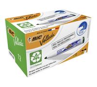 BIC Feutres pour tableau blanc Velleda 1701 ECOlutions – pointe conique moyenne, vert, boîte 12