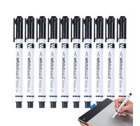 Marqueurs effaçables - Lot de 10 stylos à pointe fine, gomme intégrée | Outils d'écriture de précision, calendrier pour tableau blanc, école, salle de ucation, dessin, organisation fluide du