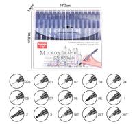 Marqueurs Étanches À Séchage Rapide Pour Croquis D'art,Micro-Stylo Kawaii,Stylo De Ligne De Crochet De Dessin Peint À La Main,Fournitures De Manga,6 Pièces,9 Pièces,15 Pièces - Type 15pcs Set