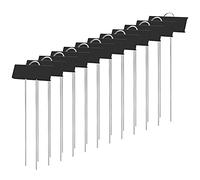 Marqueurs Etiquettes Plante de Pépinière, 12 Pcs Etiquette Jardin Métal Durable Antirouille Étiquettes Potager Marqueur pour Fleur Légumes Graine Jardin Pépinière (Noir)