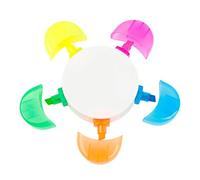 Marqueurs fluorescents avec poignée confortable - Surligneur large - Couleur vive - Pour étudiants et enseignants - Motif pétales