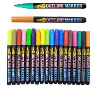 Marqueurs fluorescents Esthétiques - Marqueurs Couleurs Assorties Fluorescentes - Set de marqueurs pour | Pour dessiner, souligner, journal, étude, notes,