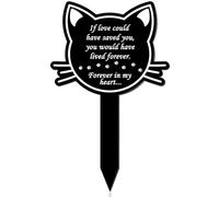 Marqueurs funéraires en métal de 32 cm en forme de chat pour animal de compagnie, mignon, hommage commémoratif, décoration de cimetière, plaque en croix, cadeaux de commémoration, pierre tombale