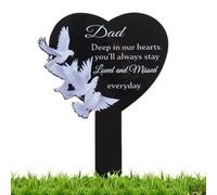 Marqueurs funéraires - Piquets commémoratifs Noirs imperméables avec pour Un Souvenir Durable et Un Affichage extérieur | Décorations de cimetière pour Maman Papa Humains cimetière