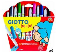 Marqueurs - Giotto - Be-Bé - Multicolore - Lot De 6 Unités - Dimensions 13x11,87x13,13 Cm