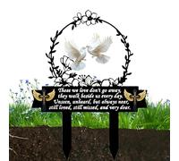 Marqueurs Grave, décorations de Jardinage Grave | CIMETERY Lawn Acrylique Player,Marqueurs de tombes commémoratifs élégants pour Le cimetière, Le cœur et la Forme de traversée pour l'extérieur