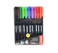 Kores Marqueurs G – 10 couleurs, pointe fine, indélébile, tous supports
