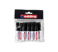 edding Marqueurs indélébiles Mini 0,5 Noir – 10 stylos, pointe fine, imperméable