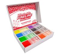 Marqueurs lavables Cra-Z-art, paquet de classe, pointe fine, 8 couleurs, paquet de 200