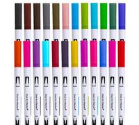 Marqueurs lavables pour | Marqueurs de coloriage à pointe fine et pinceau pour, à base d'eau, esthétique, fournitures scolaires mignonnes pour écrire, planificateur, enseignant