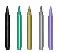 Marqueurs Métalliques pour Verre de Vin, Marqueur Effacable, Feutre Pour Verre Effacable, Marqueur, Marqueur De Verre Réutilisable, Des Tableaux Blancs, 5 PCS