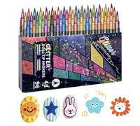 Marqueurs pailletés - Encres à base d'eau à double pointe, marqueurs pour contours brillants, stylos de couleur, marqueurs scintillants pour cartes de vœux, projets artistiques, gribouillage, S