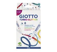 8 stylo feutre turbo glitter giotto 425800