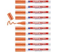 Marqueurs Peinture 750 Orange Pointe Moyenne 2-4 mm - EDDING - Lot de 10