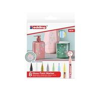 edding Marqueurs peinture 751 – Pointe fine – Métallique et pastel – 8 pcs G
