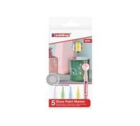 edding 751 Marqueurs peinture brillante – 5 couleurs pastel – pointe ronde 1-2 mm – étanche, opaque
