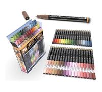 Marqueurs peinture acrylique - AUTREMENT - 36 couleurs terre - Pointe extra-fine 0,7 mm - Encre opaque - Multi-surfaces