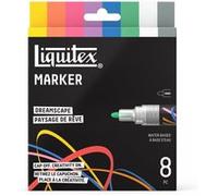 Marqueurs - Peinture acrylique - Couleurs paysage de rêve - Pointe ronde 2mm - Lot de 8 - Liquitex