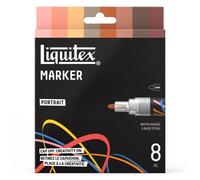 Marqueurs - Peinture acrylique - Couleurs portrait - Pointe ronde 2mm - Lot de 8