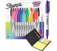 Marqueurs Permanents Fine Glam Pop En 34 Couleurs Et Notes Adhésives