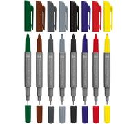 Marqueurs Permanents Graphix Primaires, Lot De 8, Avec Double Pointe 1-2 Mm Et 0,5 Mm, Couleurs Brillantes, Encre À Base D'alcool À Séchage Rapide, Faible Odeur, Multicolor, 8 Pieces[Z1142]
