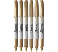 Marqueurs Permanents Métallisés - Pointe Fine - Doré - Lot De 6