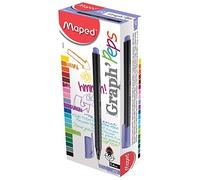 'Marqueurs pointe fine Maped Graph Peps, boîte x12