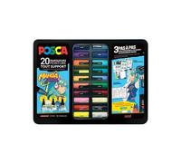 Marqueurs - Posca - Mallette Manga Hero - 20 Couleurs - Tout Support -
