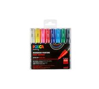 Marqueurs Posca Pc1mc Pointe Conique Extra-Fine Basic 8 Pièces