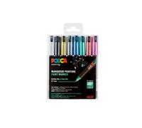 Marqueurs Posca Pc1mr Pointe Calibrée Extra-Fine Métallic X 8