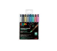 Marqueurs Posca Pc1mr Pointe Calibrée Extra-Fine Métallic X 8