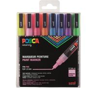 Marqueurs - POSCA - PC3ML - Pointe fine - Plastique pailleté - Set de 8
