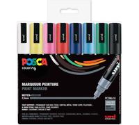Marqueurs - POSCA - PC5M - 16 couleurs - Pointe conique moyenne - Opaque - Mixte