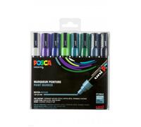 Marqueurs - POSCA - PC5M - Pointe Conique Moyenne - Set de 8 - Couleurs Assorties
