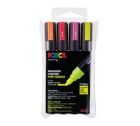 POSCA Marqueurs PC5M Set de 4 Pochette fluo