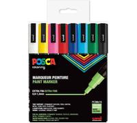 Marqueurs - POSCA - Set de 16 - Pointe conique fine - Multicolore